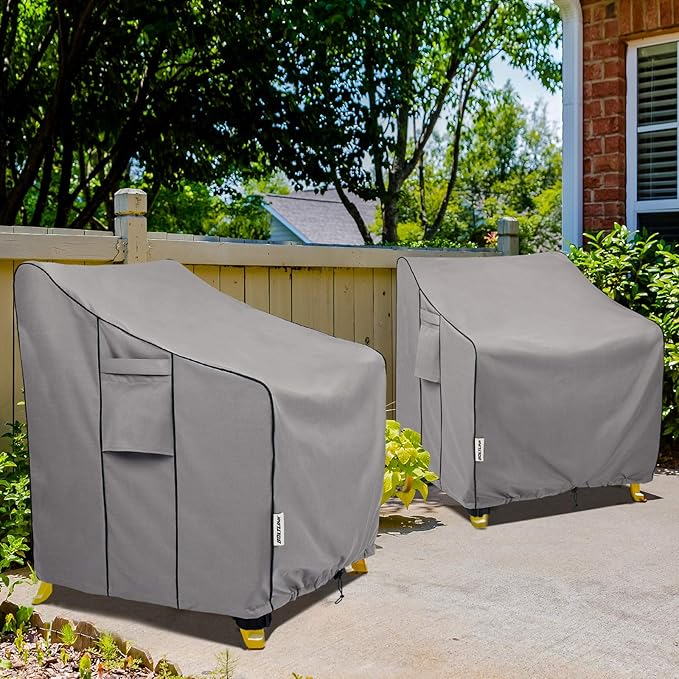 Patio Chair Covers Waterproof, Heavy Duty Outdoor Furniture Covers Fits up to 30W x 31D x 30H inches -2 Pack
