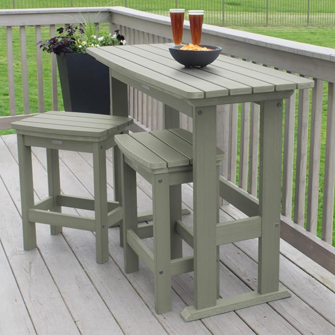 highwood Lehigh 3pc Counter Height Balcony Dining Set, Eucalyptus