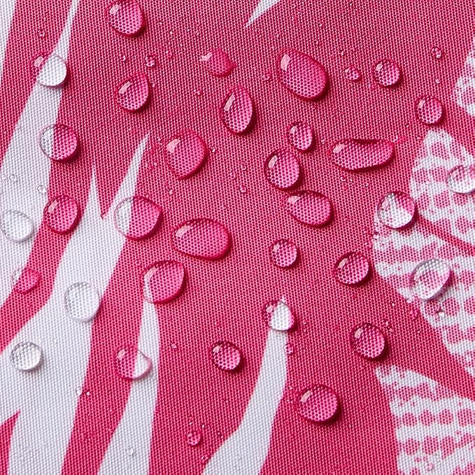 Allorry Outdoor Pillow Covers 18x18 Set of 2 Tropics Palm Leaves Rose Red Floral Pattern Decoration Throw Pillow Covers for Outdoor Waterproof Furniture Garden Patio Sofa Bedroom Home Decor JB008-D18