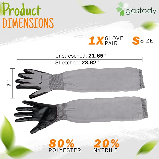 Long Sleeve Gardening Gloves for Women & Men, Long Cuff Garden Gloves | Multipurpose heavy-duty design for outdoor & indoor use; extended cuff shields forearms from thorns, scratches & dirt