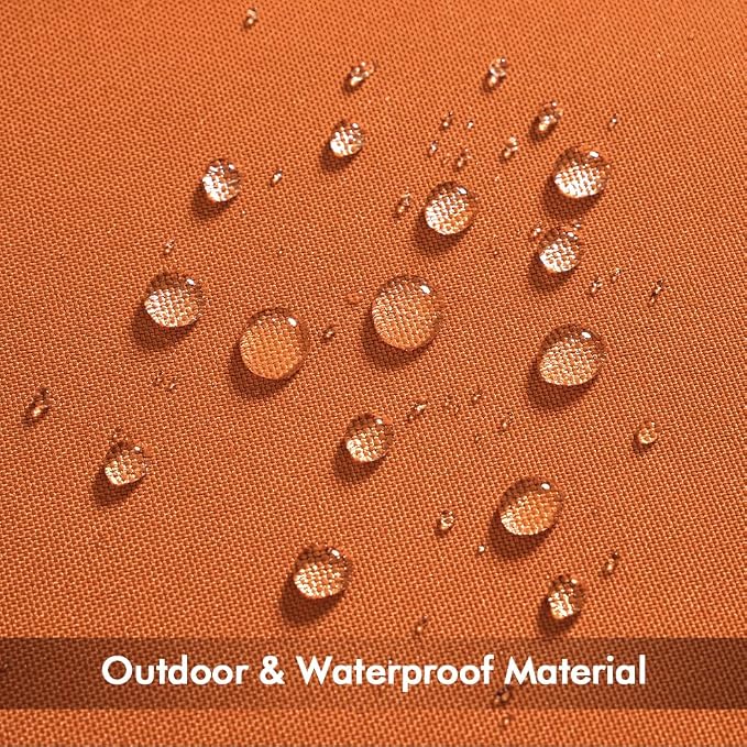 MIULEE Decorative Outdoor Waterproof Pillow Covers 18x18 Burnt Orange | Decorative Patio Furniture,Pack of 2,Accent Square Soild Throw Pillow Covers,Summer Garden Tent Couch Sofa