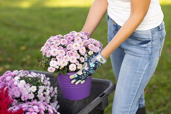 DIGZ Gardening Gloves, Women Small, 1 Pair, Adjustable Wrist | Synthetic leather palm and reinforced fingers, 4-way stretch fit for planting, weeding, and landscaping tasks