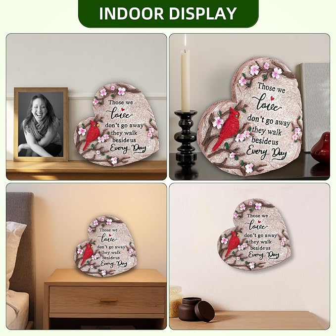 Sympathy Gifts for Loss of Loved One, Memorial Garden Stones in Memory of Loved One Gifts, Bereavement Condolence Memorial Gifts for Garden, Outside, or Home Decor (10 inch)