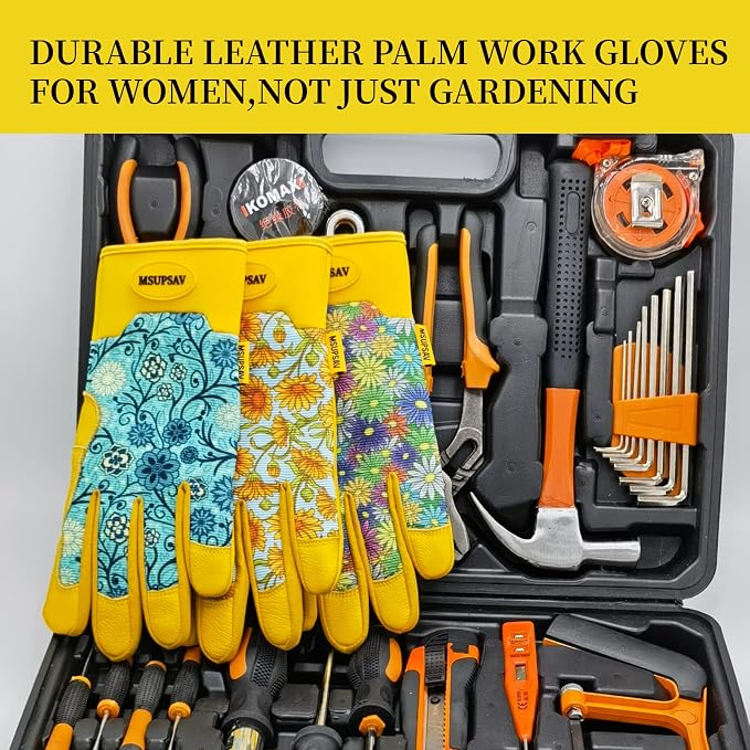 Cute Pattern Gardening Gloves,Thornproof Garden Glove,Gardener Gift | Gardening Gifts for Women,Touchscreen,Tender Thornproof,Cute Pattern,Protection Palm,Machine Washable,Adjustable Cuff