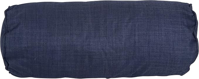 Blazing Needles Solid Outdoor Corded Bolster Throw Pillow, 20" x 8", Azul 2 Count (9814-CD-S2-REO-SOL)