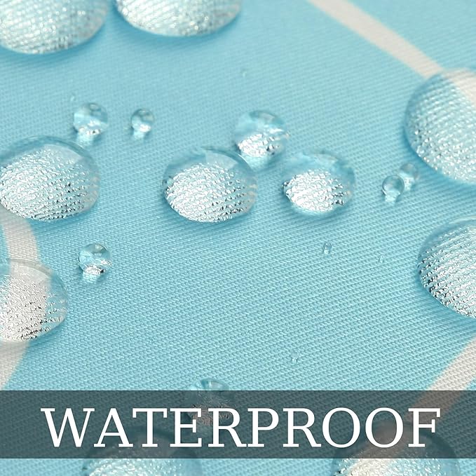 Adabana Outdoor Waterproof Lumbar Pillow Covers 12x20 Inch, Life is Better | Blue Decor Waterproof Pillow Cover Set of 2 for Patio, Porch, Garden Furniture,Life is Better by The Pool
