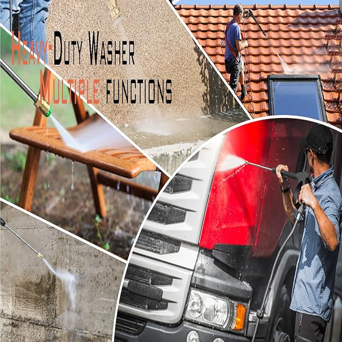 3500 PSI & 2.6GPM Gas Pressure Washer, Heavy Duty Power Washer, 30Ft High Pressure Hose&Soap Tank, 5 Adjustable Nozzles, EPA/CARB/ETL Compliant,Black