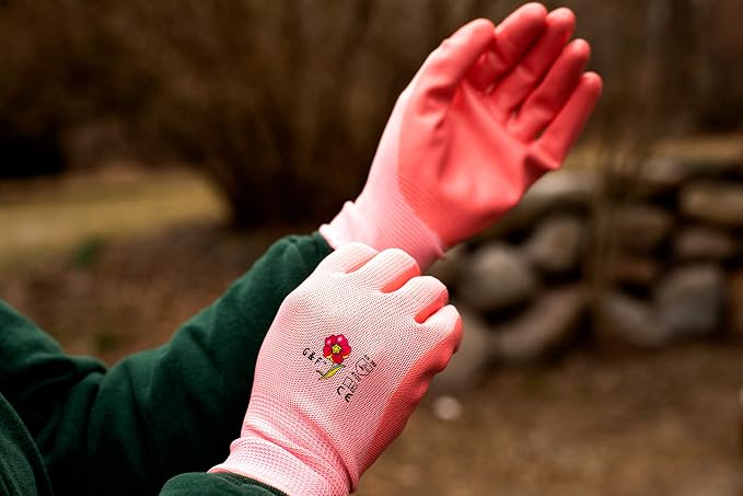 G & F Products Women's Gardening Gloves, Micro Foam Nitrile Coated Work Gloves for Gardening, Yard Work & Pruning