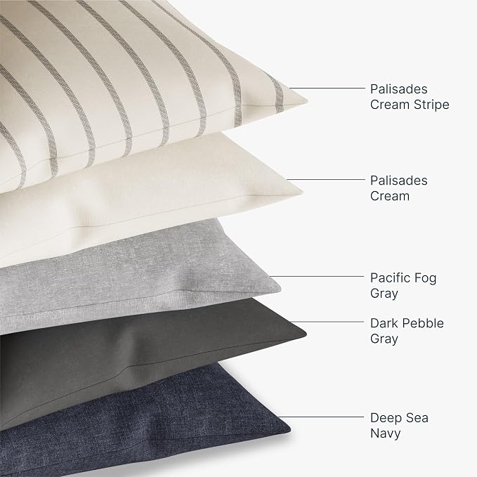 Outer Outdoor Throw Pillow with OuterWeave Performance Fabric, Decorative Outdoor Pillow for Patio & Outdoor Furniture, Includes Machine Washable Pillow Cover and Insert - Deep Sea Navy, 20"x20"