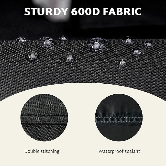 iBirdie Round Patio Furniture Cover 100 x 28 inch, Outdoor Waterproof and Weatherproof for Garden Table and Chairs, Heavy Duty 600D, fit 100, 99, 98 Diameter
