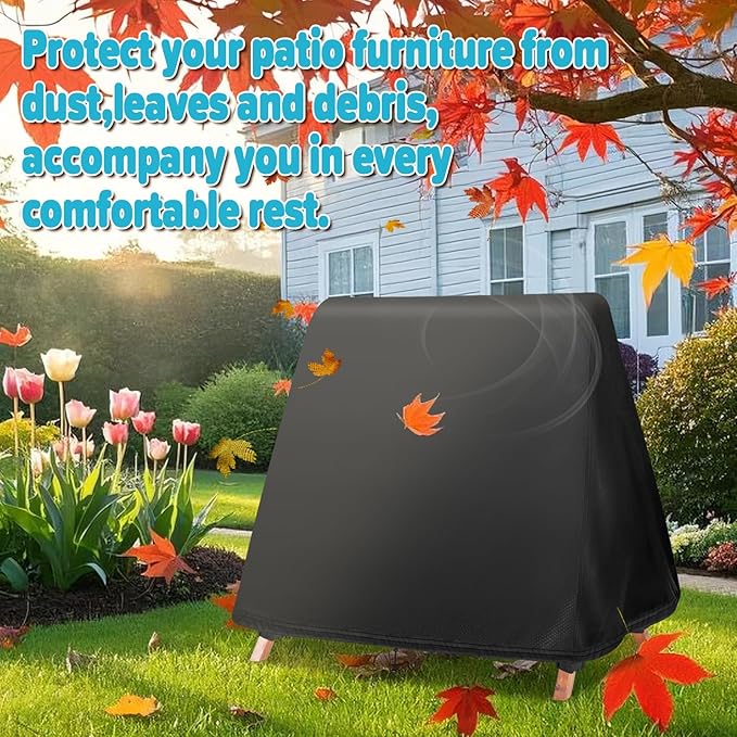 Outdoor Swing Cover,Waterproof Porch Swing' Covers,Patio A-Frame Protector for Glider Hammock,Windproof and Sun-Protect with Drawstring and Buckles(Custom Size)