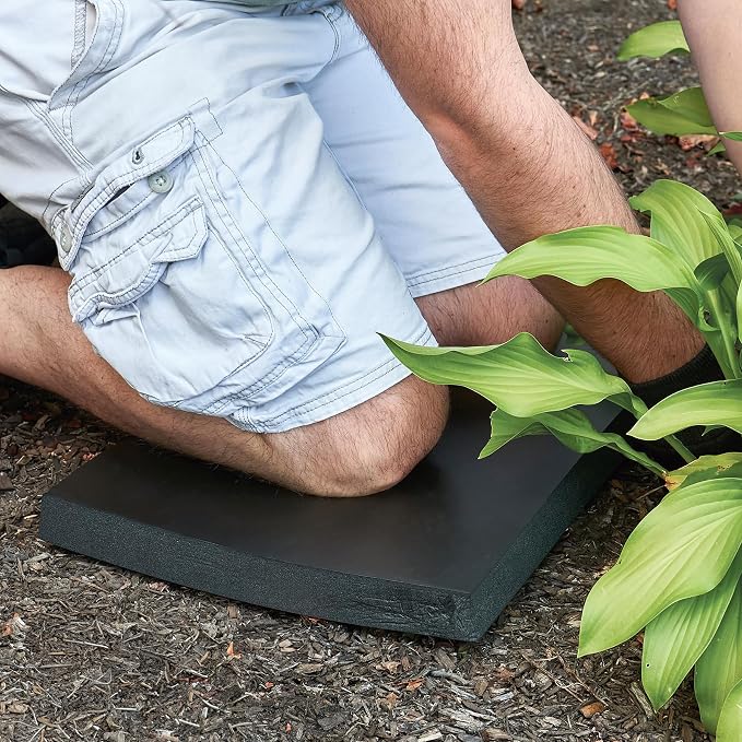 Value Series 1.5" Thick Foam Kneeling Pad for Gardening, Soft Black Foam Knee Cushion for Landscapers, Baby Bathing, Outdoor Work and More - 20.75" W x 13.5" L