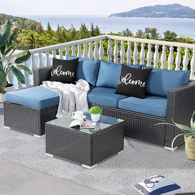 Merrycolor Pack of 2 Black and White Outdoor Waterproof Pillow Covers Welcome Outdoor Throw Pillow Covers Outdoor Pillows Covers for Patio Furniture Tent Balcony Couch Sofa （Welcome 20x20 Inch