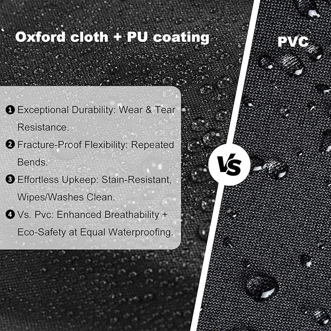 UPGRADE Outdoor Furniture Covers, Custom Size 64"(D) x 60"(H) Round Patio Table and Chair Waterproof Covers, Heavy Duty 420D,Black