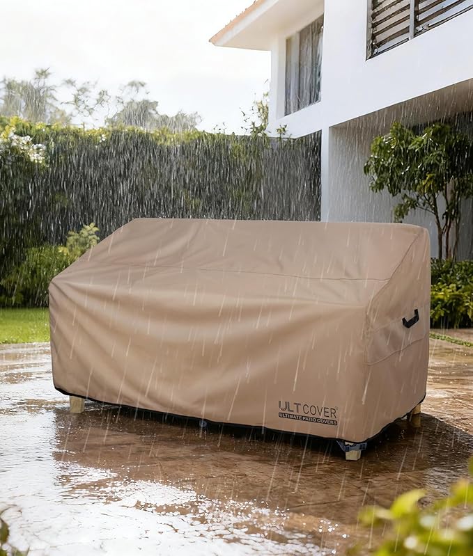 ULTCOVER Waterproof Outdoor Sofa Cover - Heavy Duty Patio Bench Covers 70W x 30D x 35H inch