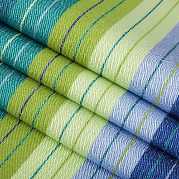 RSH DECOR: Sunbrella Lumbar Throw Pillows Set of 4 | 20" x 12" | Water and Fade-Resistant Performance Fabric | Outdoor Pillow Covers with Down-Alternative Inserts | Seville Seaside