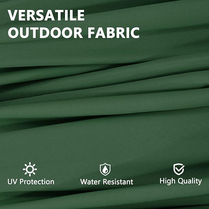 13Ft Large Patio Umbrella Outdoor Double-Sided Market Umbrella w/Easy Crank for Yard, Poolside, Deck, Green