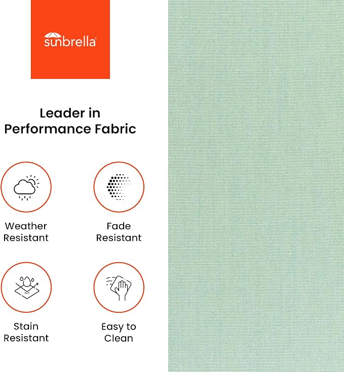 Covers & All Sunbrella Outdoor Cushions, High Back Outdoor Chair Cushions with Supportive Foam Seat and Poly Fill Back, Made with Waterproof, Stain & Fade Resistant Sunbrella Fabric for Patio Chairs