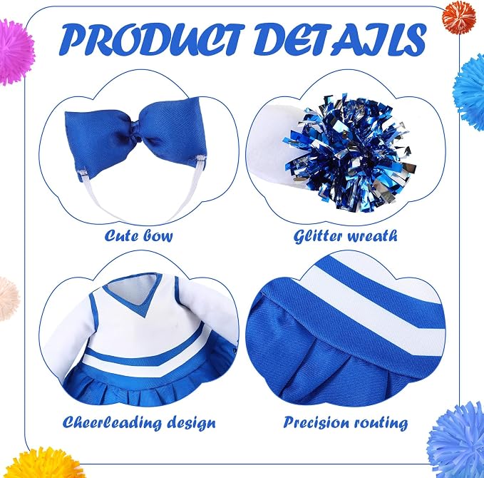 2 Pcs Cheerleader Porch Goose Outfit Clothes Cheerleading for 23" Goose Costume Garden Yard Outdoor Decorations