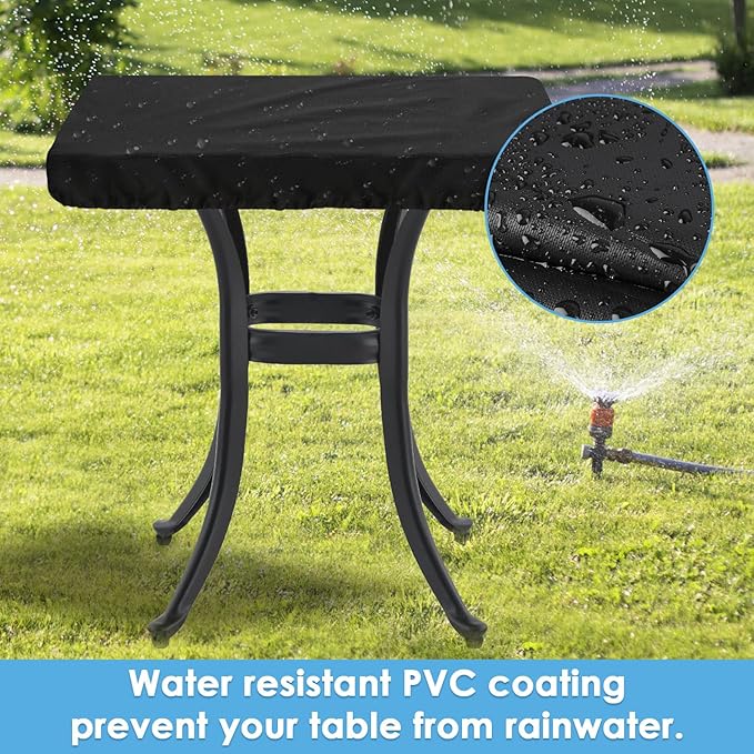 Outdoor Square Table Cover Waterproof Anti-UV Heavy Duty Square Table Covers for Outdoor Furniture,Windproof Patio Coffee & Dining Table & Table Top Cover Weatherproof,40"L×40"W×6"H
