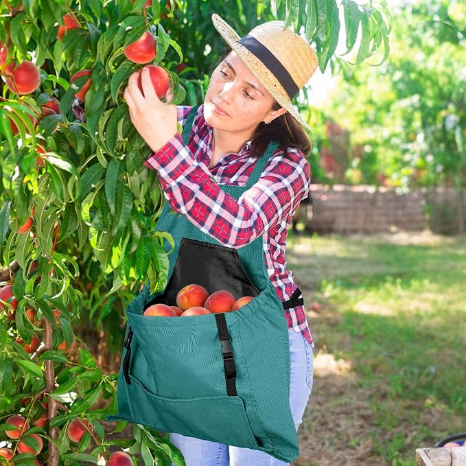Gardening Apron, Garden Apron with Pockets for Women and Men, Farm Apron for Harvesting Picking Weeding