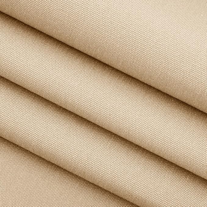 RSH Décor Sunbrella Neck Roll Pillows – Set of 2 | 24” x 8” | Outdoor Bolster for Patio, Deck, Porch, or Poolside Furniture | Water & Fade-Resistant | Canvas Antique Beige - Made in USA