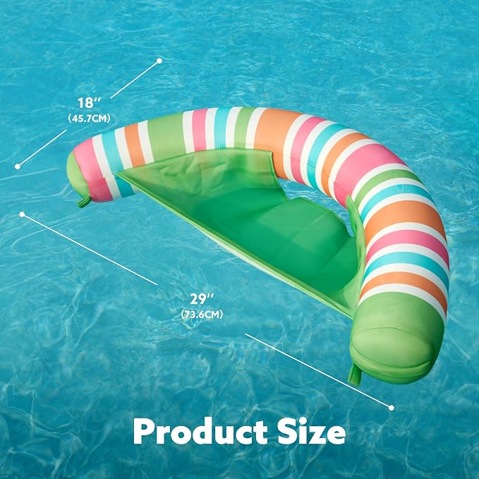 SLOOSH Inflatable Pool Noodle Chair, 3 Packs Pool Floats Noodle Sling Floatie, Swimming Party Floating Chair for Adult Party Summer Water Fun