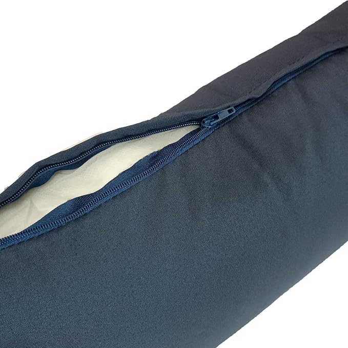 ADLIVWYD Lumbar Pillows for Indoor Outdoor uses,Waterproof Removable Cover with Zipper Outdoor Pillows Set of 2 for Patio Furniture,12×20 Inch (Navy Blue)