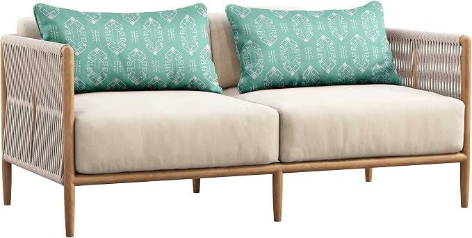 Indoor/Outdoor Polyester Fabric Lumbar Pillow Cover, All-Weather Waterproof Rectangular Cushion Case for Patio Furniture, 16 x 24 Set of 2 - Abstracts-15