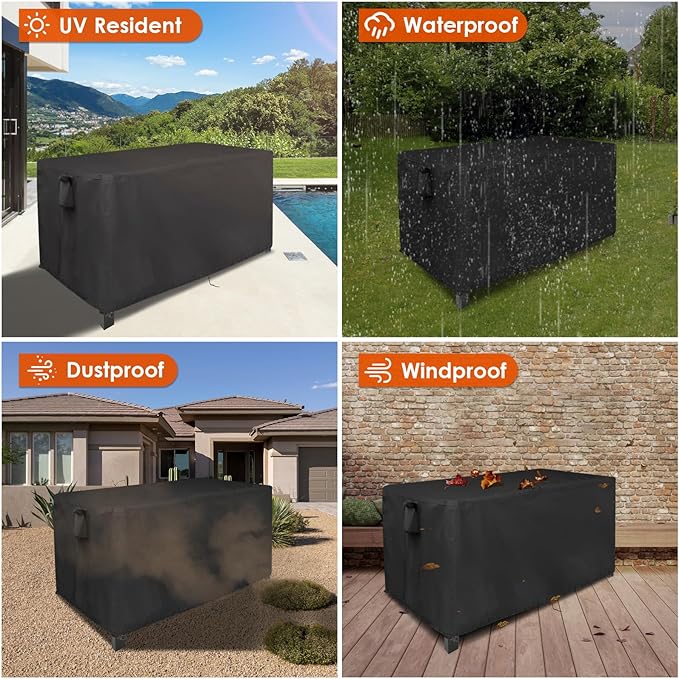 Outdoor Table Cover for Patio Prep Tables, 55inch Bar Table Cover Waterproof for Bar Furniture,Grill Cart,Kitchen Island Tables-55"L x 24"W x 40"H