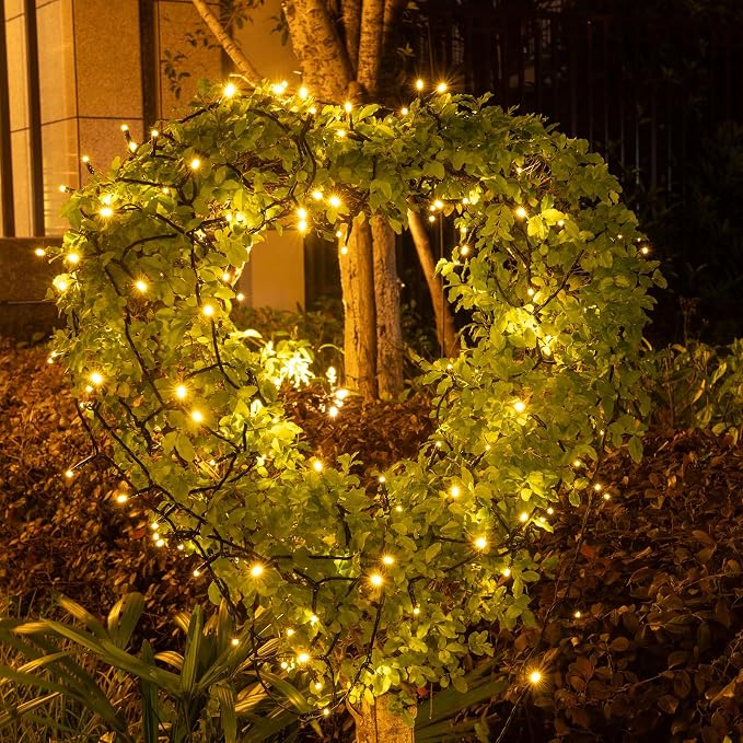 Solar String Lights for Outside,66FT 200 LEDs Solar Fairy Lights,IP65 Waterproof 8 Modes Remote Outdoor String Light for Patio Garden Backyard Tree Balcony Wedding Christmas,Warm White