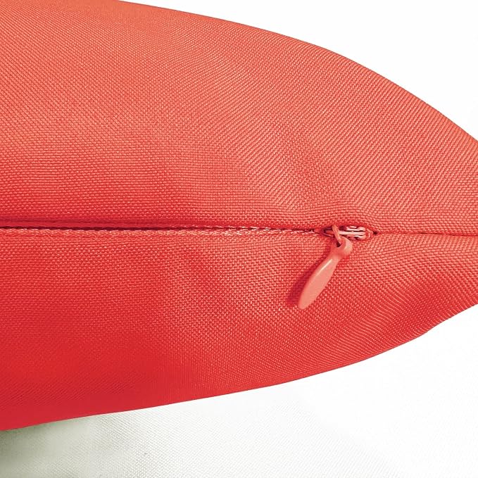 VAKADO Outdoor Christmas Waterproof Throw Pillow Covers 18X18 Set of 2 Decorative Red Patio Furniture Cushion Cases Outside Decor for Couch Garden Bench Porch