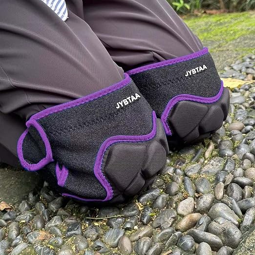 Gardening Knee Pads for Women, Thick Cushion with Straps, Purple XL, 1 Pair | Dual-Layer Foam Padding, Waterproof Knee Cushion, Adjustable, Comfortable Pad for House Work, Scrubbing Floors, Flooring Work