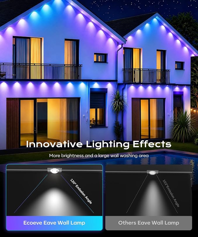 Permanent Outdoor Lights for House, 200ft Christmas RGB+IC Lights | 16 Million Colors & 50 Scene Modes, App/Remote Control, DIY Music Sync, Holiday Party Halloween Decor