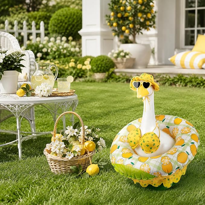 Porch Goose Summer Outfits 23 Inch - Hawaiian Bikini Lawn Goose Costume for Luau Party, Outdoor Garden Patio Yard Decor, Pool Party - Goose Clothes Durable Gift