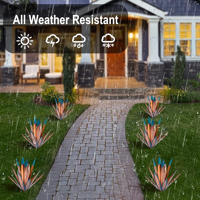 Homight Metal Tequila Country Sculpture DIY Tequila Plant Home Decor Country Tequila Garden Ornament Indooutdoor Statuette Patio Lawn Patio Stake Decoration Gift to The Garden
