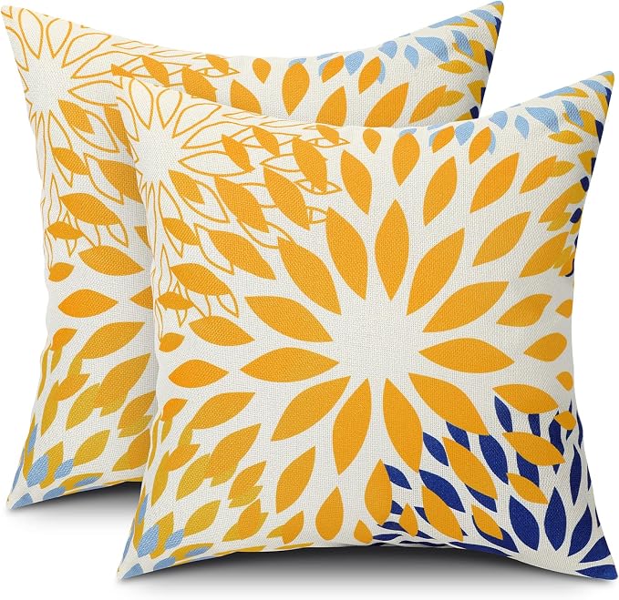 Passionbility Outdoor Pillow Covers, Waterproof Throw Pillow Cover 18x18 | Set of 2 Pillow Covers, 18×18 Inch Standard Size, Soft & Skin-Friendly Texture, Machine Washable & Easy Care, Versatile Use