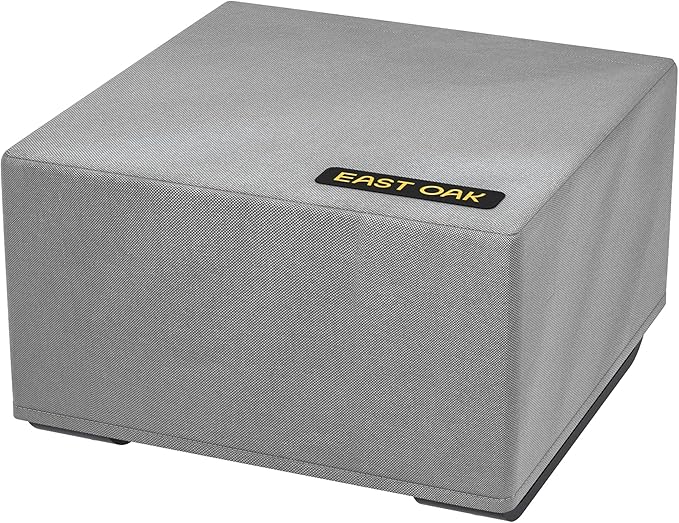 EAST OAK Patio Furniture Set Cover, Outdoor Small Coffee Table Cover with 600D Heavy-Duty Fabric, Waterproof, Dustproof and All-Weather Resistant (23.6''L x 23.6''W x 14.2''H, Grey)