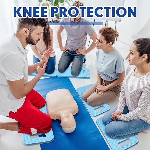 Riakrum 40 Pcs Garden Kneeling Pad Garden Knee Pad Thick Foam Knee Mat Waterproof Cushion for Kneeling Multi Functional and Church Kneeler for Praying, Baby Bath, Yoga, 15.4 x 6.7 Inch (Blue)