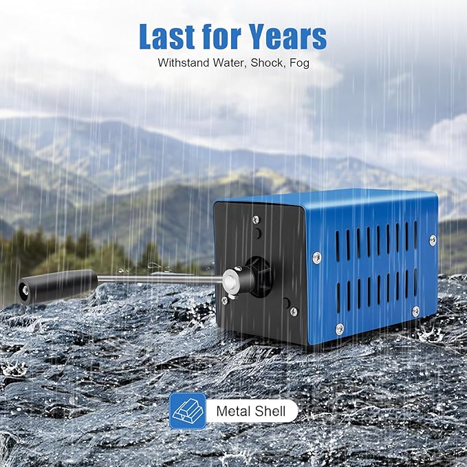 Hand Crank Generator 20W Portable Portable Power Station Manual Crank Generator for Outdoor Camping and Travel, Field Operations, Emergency Backup Power, Maximum Direct Output 28V