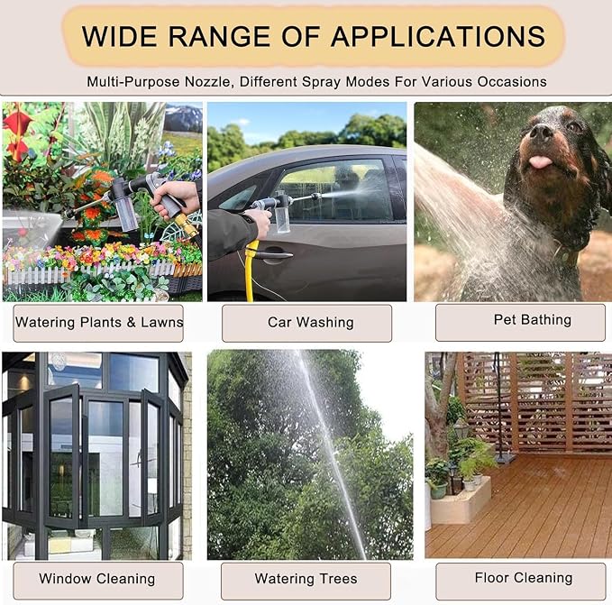 Hose Hawk Pro, Hose Hawk Pro Pressure Washer, Three Spray Modes, Universal and Easy to Install, Effortless Dirt & Stain Removal (2PC)