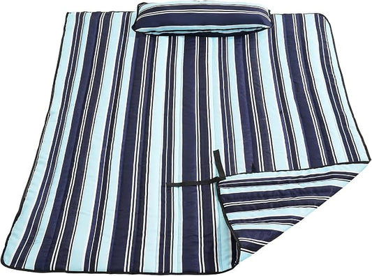 Lazy Daze Hammocks 2 Person Hammock Pad and Pillow Set, Double Polyester Quilted 78" x55" Replacement Pad for Rope Hammock, Aqua Navy