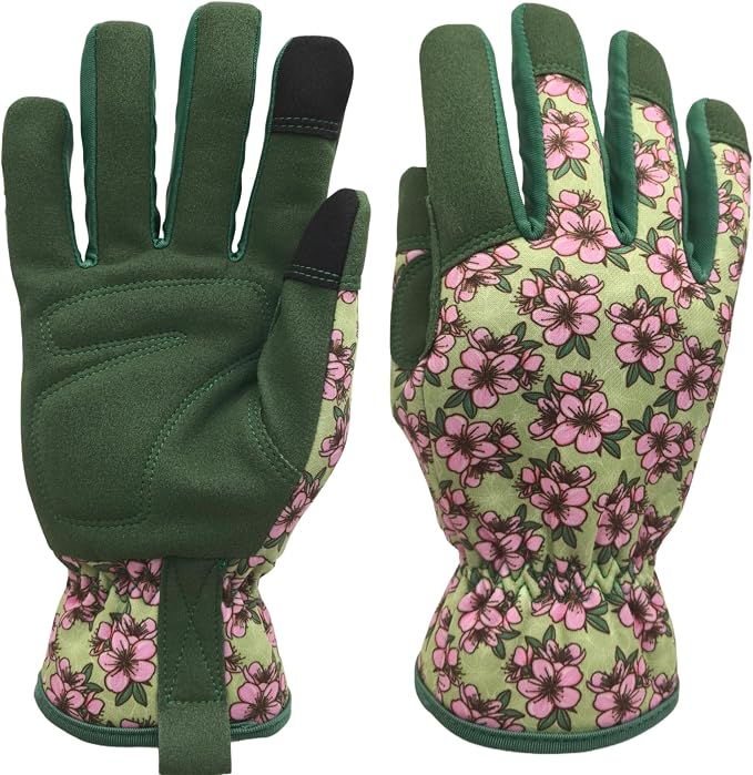 Cute Pattern Gardening Gloves,Thornproof Garden Glove,Gardener Gift | Gardening Gifts for Women,Touchscreen,Tender Thornproof,Cute Pattern,Protection Palm,Machine Washable,Adjustable Cuff