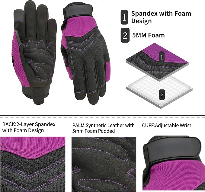 Cute Pattern Gardening Gloves,Thornproof Garden Glove,Gardener Gift | Gardening Gifts for Women,Touchscreen,Tender Thornproof,Cute Pattern,Protection Palm,Machine Washable,Adjustable Cuff
