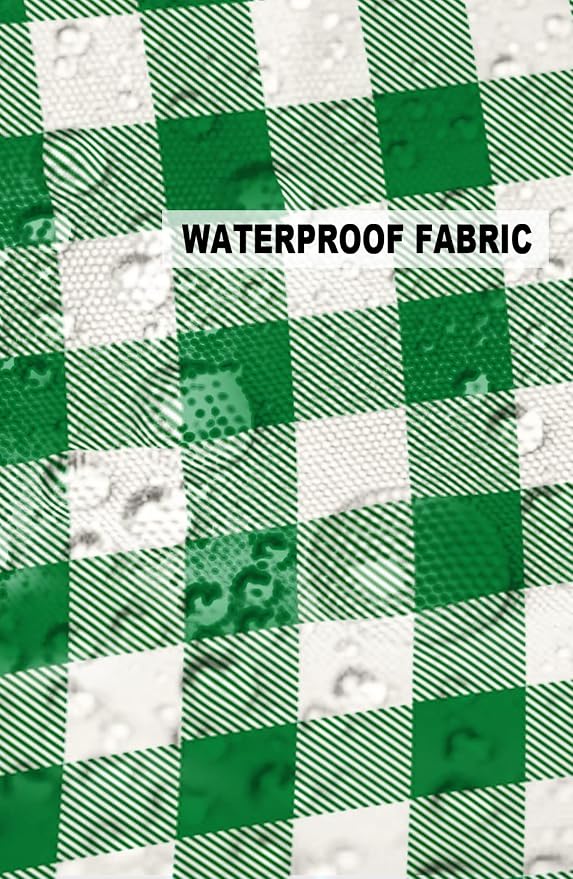Outdoor Waterproof Throw Pillow Covers Set of 2 Green Buffalo Check Plaid Pillowcases 16x16 Inches Farmhouse Style Patio Decorative Pillows Cushion Case Patio Pillows for Couch Bed Chair Garden