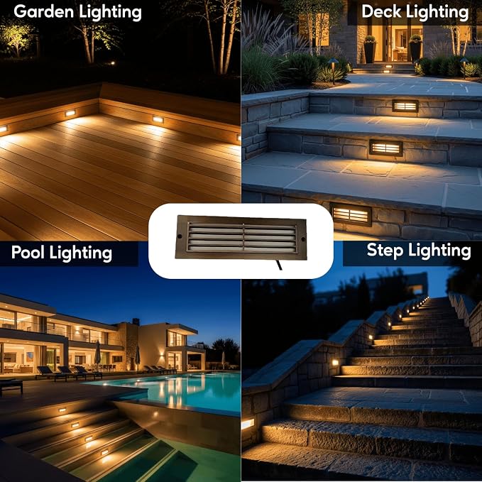 Ironsmith Lighting Products LED Step Light Antique Bronze and Brass Construction, Low Voltage, Easy Installation, Oil Rubbed Bronze Finish Outdoor Step Light with Integrated LED
