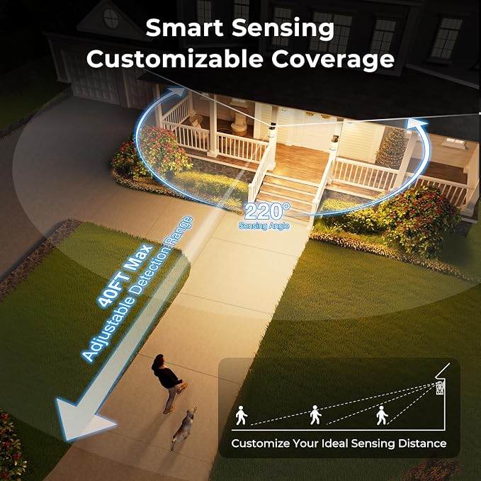 VIANIS Outdoor Motion Sensor Light, Brown Exterior Lighting Fixtures, Oil Rubbed Bronze Outside Lights for House, Waterproof Outdoor Lanterns for Porch, Anti-rust Dusk to Dawn Sensor Wall Mount Sconce | Wall Mount Lanterns, Waterproof Coach Lights, Ant...