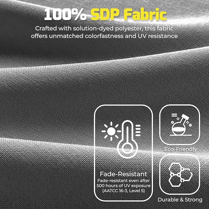 AECOJOY Aluminum Patio Furniture Set 10 Seats Outdoor Sectional Couch with Coffee Central Table Patio Conversation Sets for Porch Deck (Dark Grey, 8PCS, 10 Seat)
