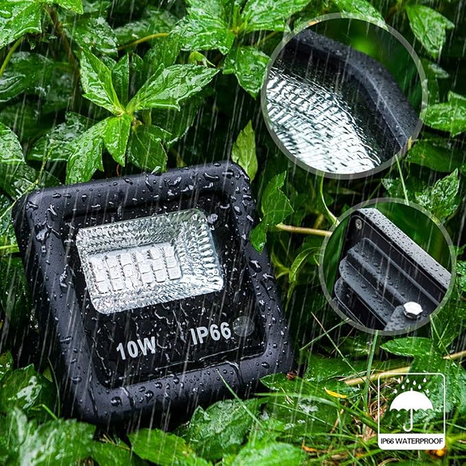 LED Flood Lights, RGB Floodlight with Remote Control,IP66 Waterproof Dimmable Color Changing Spotlight,16 Colors 4 Modes Stage Lights for Outdoor Decorative Garden Stage Landscape Lighting