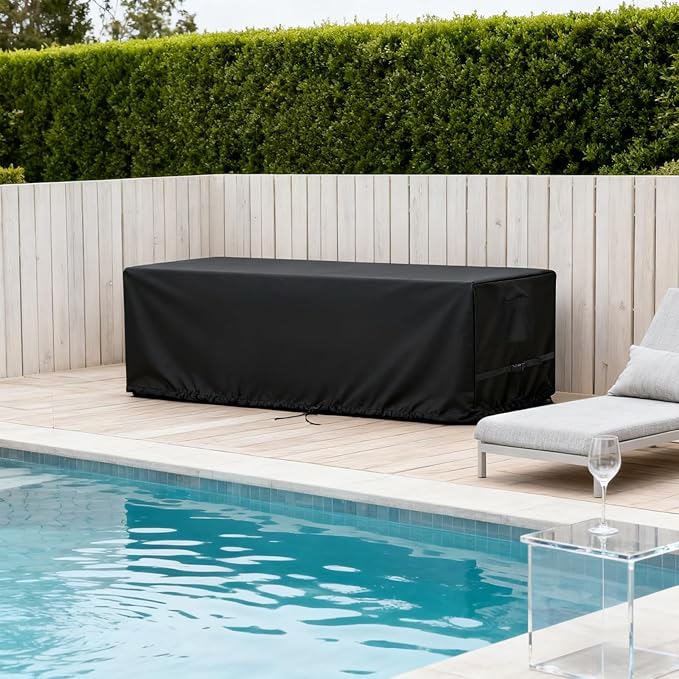 Outdoor Stacked Chaise Lounge Cover, Waterproof 4-6 Stackable Patio Lounge Chair Cover, Pool Lounge Chair Patio Furniture Covers- 75" L x 27" W x 40" H